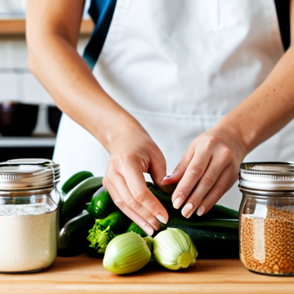 Perfect Ingredient Prep**

A well-organized kitchen scene. A woman in a modest apron is chopping vegetables at a clean counter. Jars of spices are neatly labeled. Measuring cups and spoons are readily available. Bright, natural lighting. Focus on the importance of preparation. Safe for work, appropriate content, fully clothed, professional, perfect anatomy, correct proportions, well-formed hands, proper finger count, natural pose.

**