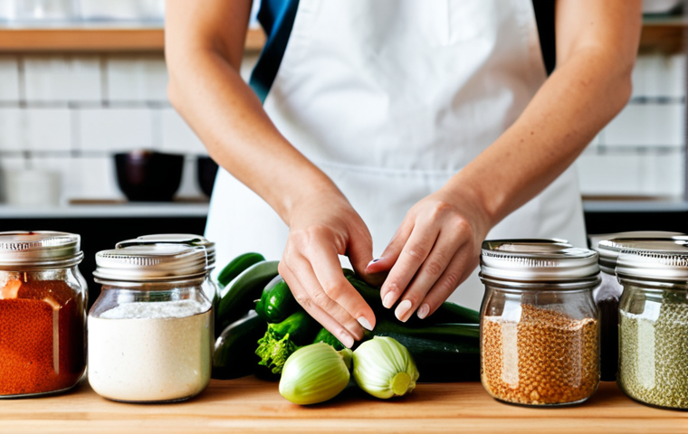 Perfect Ingredient Prep**

A well-organized kitchen scene. A woman in a modest apron is chopping vegetables at a clean counter. Jars of spices are neatly labeled. Measuring cups and spoons are readily available. Bright, natural lighting. Focus on the importance of preparation. Safe for work, appropriate content, fully clothed, professional, perfect anatomy, correct proportions, well-formed hands, proper finger count, natural pose.

**