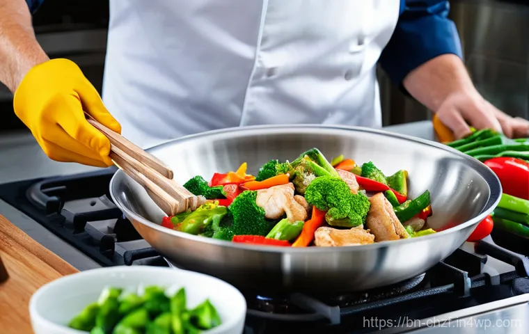 식재료 활용  고급 레스토랑 요리 재현하기 - **Prompt: Vibrant Market Freshness**
    A bright, high-definition, photorealistic image of a bustli...