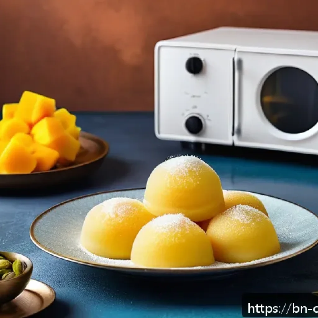 식재료를 활용한 인기 있는 디저트 - A vibrant kitchen scene showcasing traditional Bengali sweets being prepared with modern kitchen app...