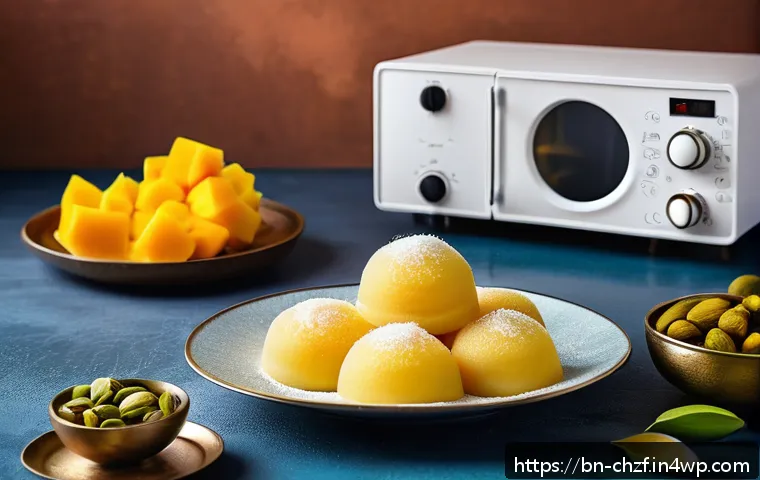 식재료를 활용한 인기 있는 디저트 - A vibrant kitchen scene showcasing traditional Bengali sweets being prepared with modern kitchen app...